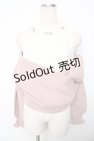 画像: axes femme POETIQUE / カシュクールレイヤードプルオーバー M ピンク Y-25-11-30-072-AX-TO-SZ-ZY