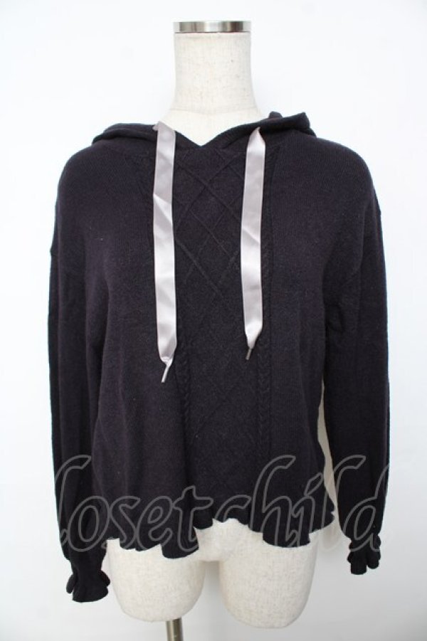 画像1: axes femme / フーディーニットプル  紺 Y-25-11-30-073-AX-TO-SZ-ZY (1)