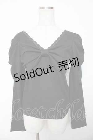 画像: axes femme / 2WAYリボントップス F 黒 Y-25-11-30-074-AX-TO-SZ-ZY