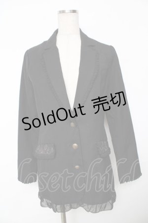 画像: axes femme / マニッシュロングジャケット M 黒 Y-25-11-30-076-AX-JA-SZ-ZY