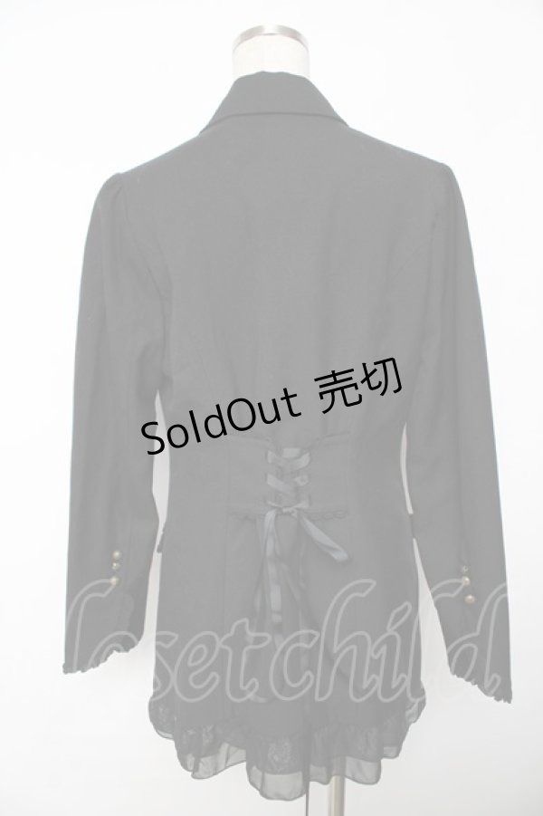 画像2: axes femme / マニッシュロングジャケット M 黒 Y-25-11-30-076-AX-JA-SZ-ZY (2)