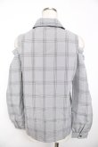 画像2: MA*RS / チェック肩あきブラウス  グレー Y-25-11-30-085-EL-BL-SZ-ZY (2)