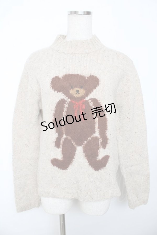 画像1: ATSUKI A.O. ONISHI / テディハイネックニット F ベージュ Y-25-11-30-090-LO-TO-SZ-ZY (1)