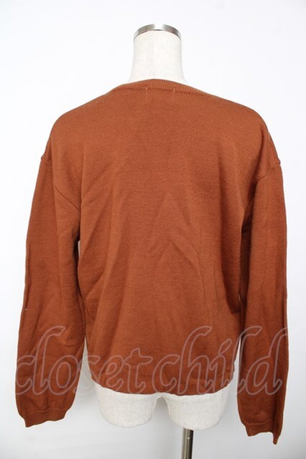 画像2: powder / ねこ刺繍カーディガン F ブラウン Y-25-11-30-093-LO-TO-SZ-ZY (2)