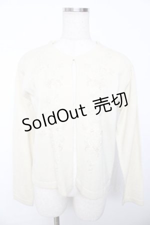 画像: powder / バラモチーフカーディガン F アイボリー Y-25-11-30-094-LO-TO-SZ-ZS