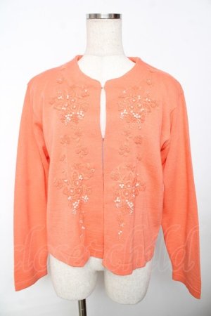 画像: powder / バラモチーフカーディガン F オレンジ Y-25-11-30-096-LO-TO-SZ-ZY