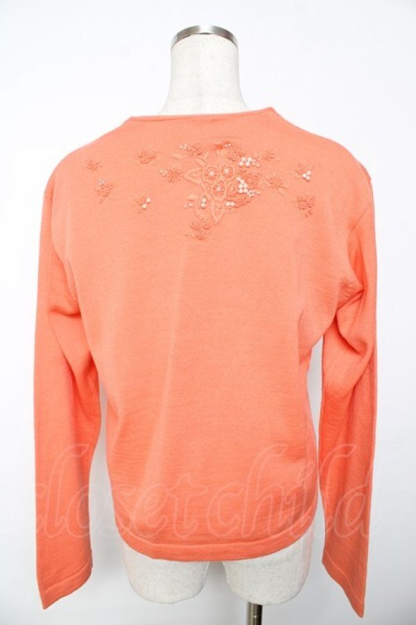 画像2: powder / バラモチーフカーディガン F オレンジ Y-25-11-30-096-LO-TO-SZ-ZY (2)