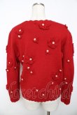 画像2: KETTY / カメリアモチーフニットカーディガン F 赤 Y-25-11-30-098-EL-TO-SZ-ZY (2)