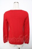 画像2: white love / ラウンドネックニットカーディガン F 赤 Y-25-11-30-099-LO-TO-SZ-ZY (2)