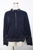 画像1: powder / スタンドカラーZIPニットパーカー F 紺 Y-25-11-30-100-LO-TO-SZ-ZY (1)