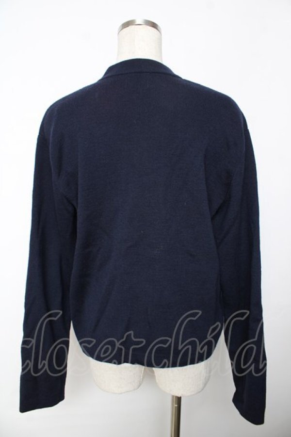 画像2: powder / スタンドカラーZIPニットパーカー F 紺 Y-25-11-30-100-LO-TO-SZ-ZY (2)