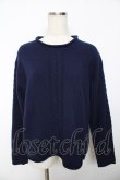 画像1: powder / ウールニット F 紺 Y-25-11-30-101-LO-TO-SZ-ZY (1)