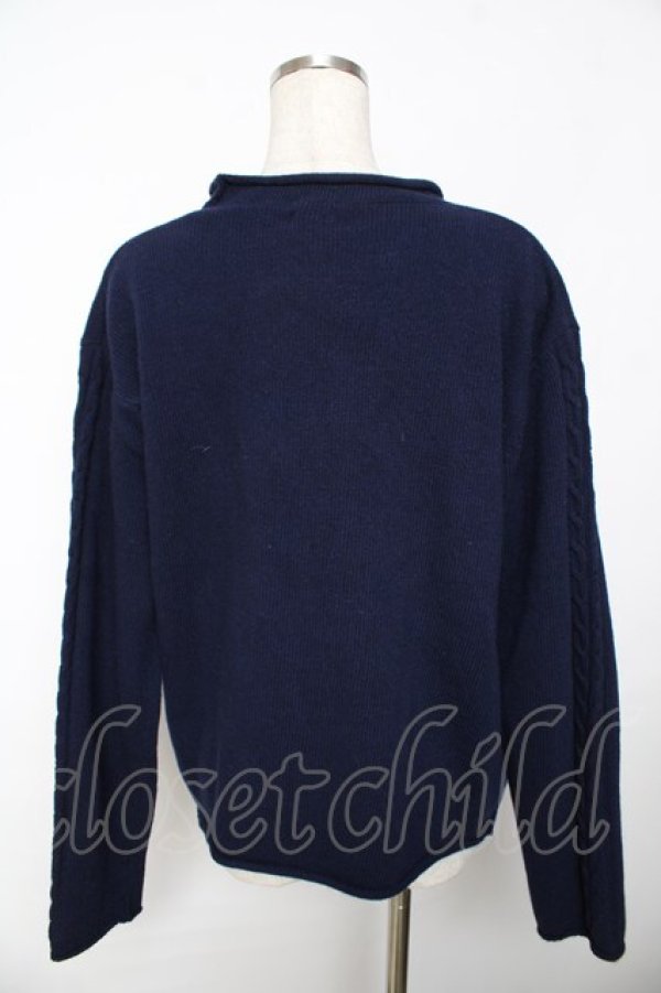 画像2: powder / ウールニット F 紺 Y-25-11-30-101-LO-TO-SZ-ZY (2)