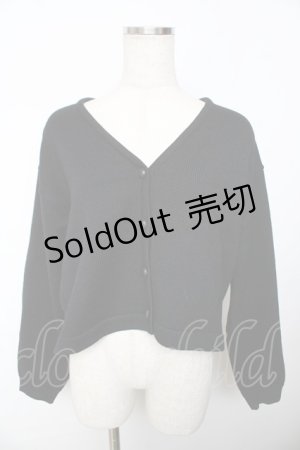 画像: powder / テディニットカーディガン F 黒 Y-25-11-30-102-LO-TO-SZ-ZY