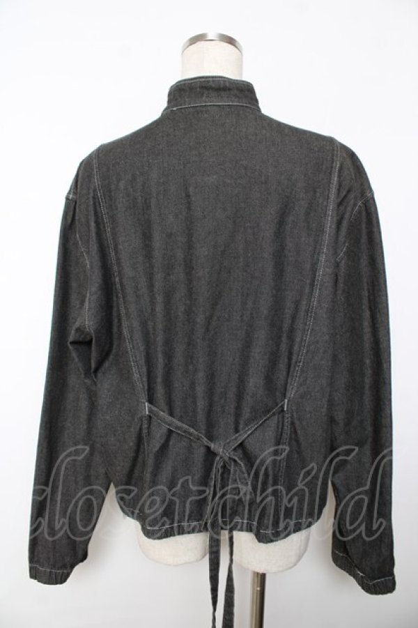 画像2: powder / チャイナボタンジャケット F 黒 Y-25-11-30-104-LO-JA-SZ-ZY (2)