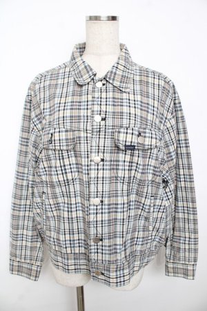 画像: powder / チェック柄ジャケット F 黒ベース Y-25-11-30-108-LO-JA-SZ-ZY