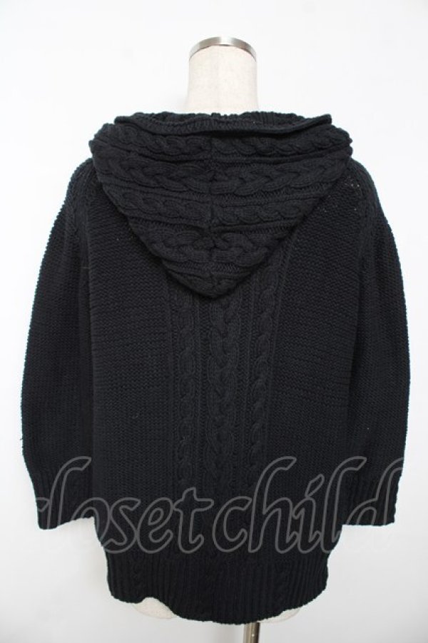 画像2: powder / フーディニットトップス F 黒 Y-25-11-30-109-LO-JA-SZ-ZY (2)