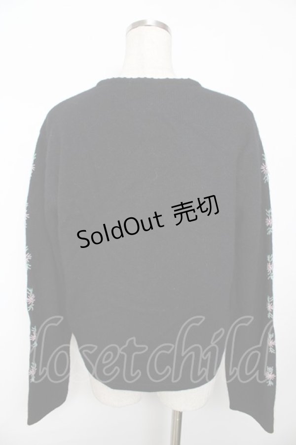 画像2: powder / お花ビーズカーディガン F 黒 Y-25-11-30-110-LO-TO-SZ-ZY (2)