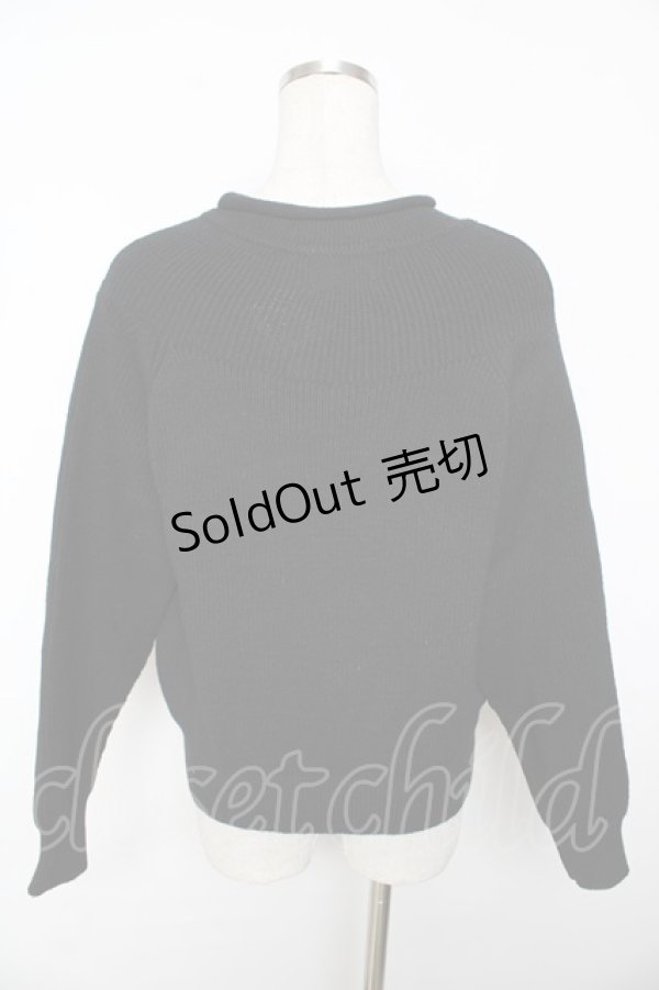 画像2: powder / ハイネックセーター F 黒 Y-25-11-30-111-LO-TO-SZ-ZY (2)