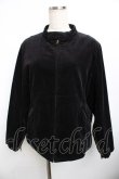 画像1: powder / ベルベットZIPブルゾン M 黒 Y-25-11-30-116-LO-JA-SZ-ZY (1)