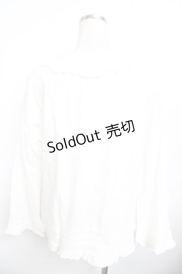 画像2: powder / フリル長袖ブラウス F 白 Y-25-11-30-126-LO-JA-SZ-ZY (2)