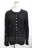 画像1: powder / 透かしカーディガン F 黒 Y-25-11-30-127-LO-TO-SZ-ZY (1)