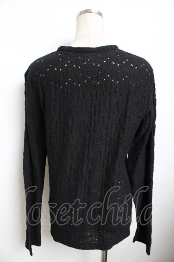 画像2: powder / 透かしカーディガン F 黒 Y-25-11-30-127-LO-TO-SZ-ZY (2)