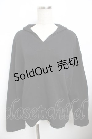 画像: powder / セーラーカラースウェット F 黒 Y-25-11-30-128-LO-TO-SZ-ZY