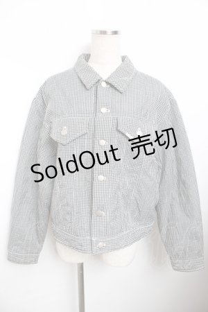 画像: powder / ギンガム柄ナイロンジャケット F 黒 Y-25-11-30-130-LO-JA-SZ-ZY