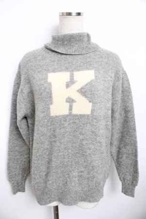 画像: KANEKO ISAO / ロゴハイネックニット F グレー Y-25-11-30-133-EL-TO-SZ-ZY