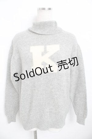 画像: KANEKO ISAO / ロゴハイネックニット F グレー Y-25-11-30-133-EL-TO-SZ-ZY