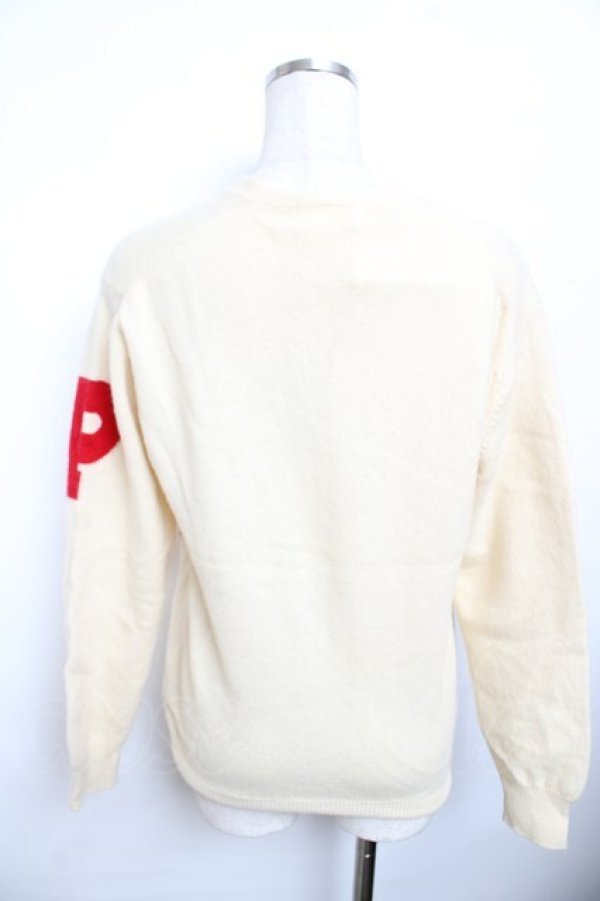 画像2: PINK HOUSE / ワッペン付きニットカーディガン F アイボリー Y-25-11-30-137-LO-TO-SZ-ZT0205N (2)