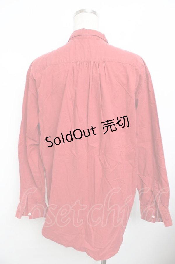 画像2: PINK HOUSE / フロントフリルソフトデニムシャツ F 赤 Y-25-11-30-139-LO-BL-SZ-ZY (2)