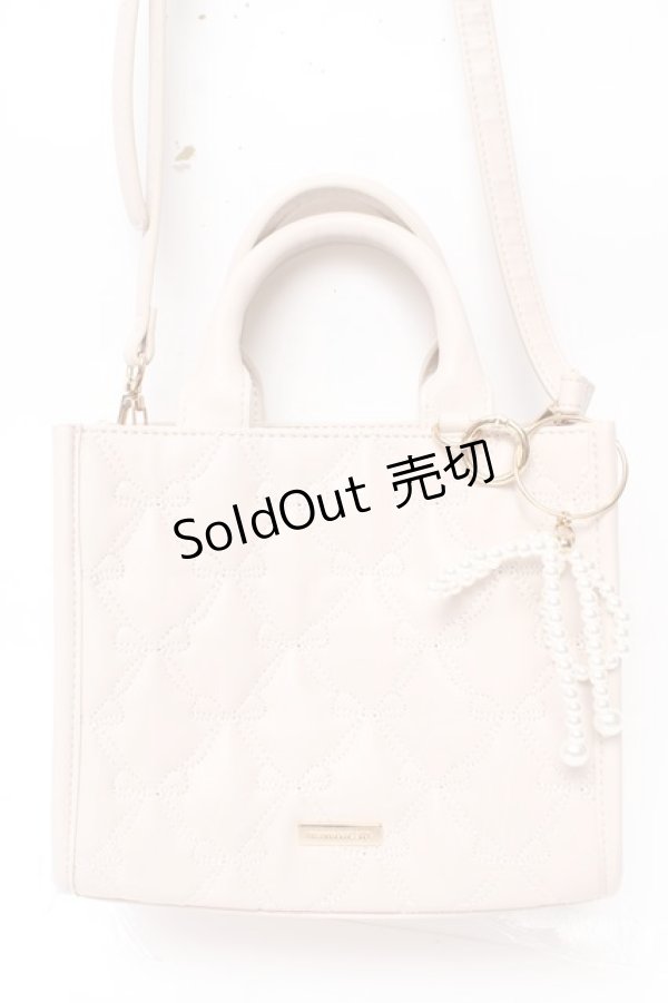 画像1: Maison de FLEUR / EC限定 リボンキルティング2wayバッグ F ライトピンク Y-25-11-30-021-LO-BG-SZ-ZY (1)