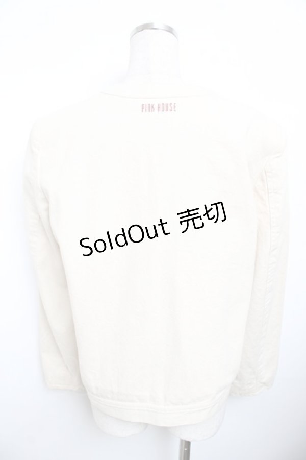 画像2: PINK HOUSE / ロゴプリントジャケット F 生成り Y-25-11-30-146-LO-JA-SZ-ZY (2)