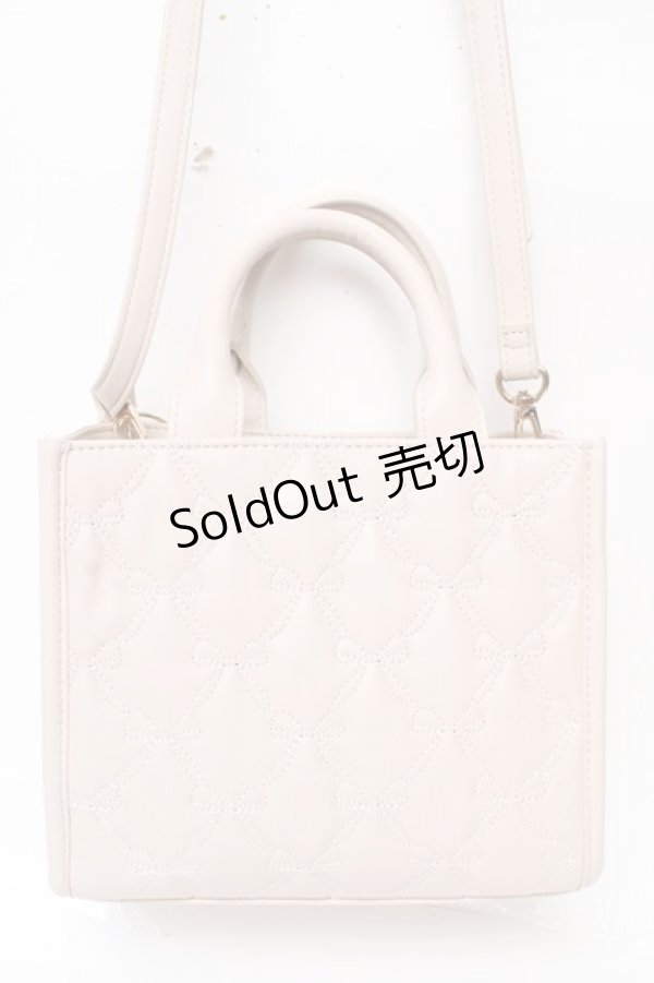 画像2: Maison de FLEUR / EC限定 リボンキルティング2wayバッグ F ライトピンク Y-25-11-30-021-LO-BG-SZ-ZY (2)