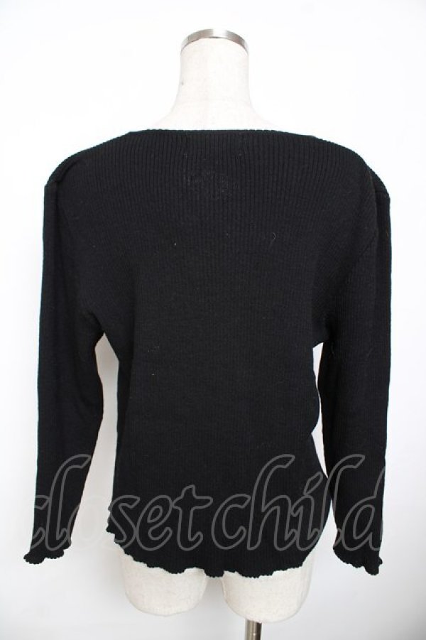 画像2: PINK HOUSE / リブカーディガン F 黒 Y-25-11-30-150-LO-TO-SZ-ZY (2)