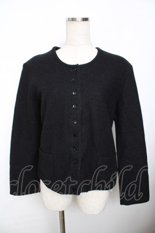 画像1: PINK HOUSE / ウールカーディガン F 黒 Y-25-11-30-153-LO-TO-SZ-ZY (1)