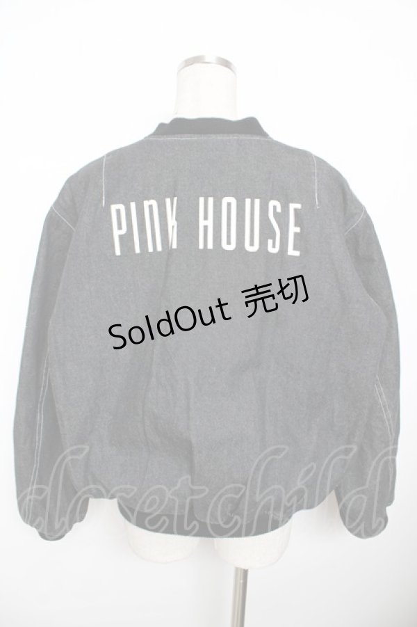 画像2: PINK HOUSE / リボンモチーフ付きブルゾン F 黒 Y-25-11-30-154-LO-JA-SZ-ZY (2)