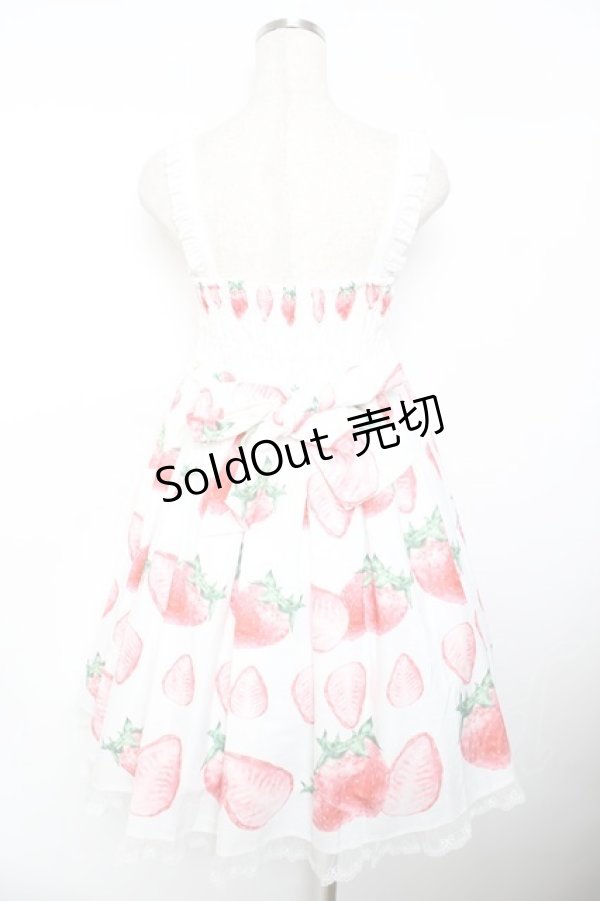 画像2: Baby Cat Dress / いちごジャンパースカート M 白 Y-25-11-30-157-LO-OP-SZ-ZY (2)