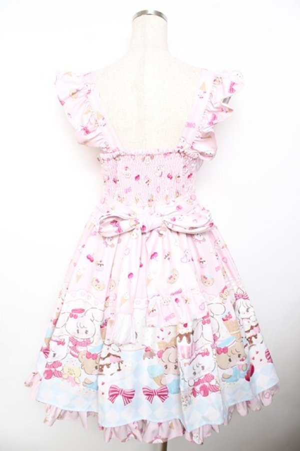 画像2: axes femme kawaii / ダイナーカフェジャンパースカート M ピンク Y-25-11-30-159-AX-OP-SZ-ZY (2)