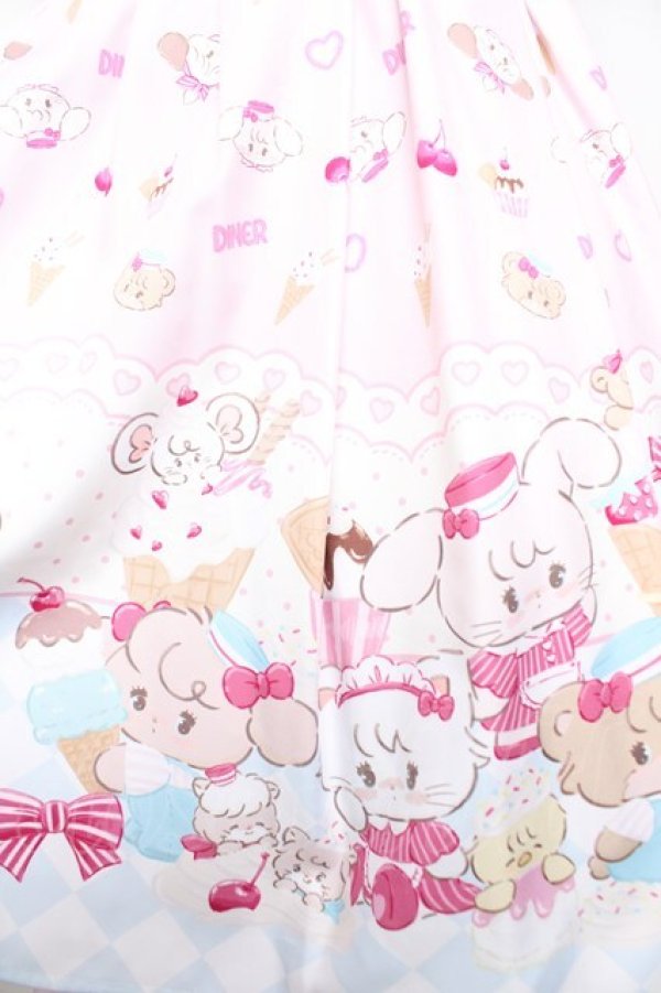 画像4: axes femme kawaii / ダイナーカフェジャンパースカート M ピンク Y-25-11-30-159-AX-OP-SZ-ZY (4)