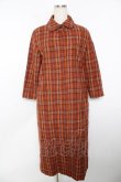 画像1: powder / チェック柄ウールワンピース F オレンジ Y-25-11-30-168-LO-OP-SZ-ZY (1)