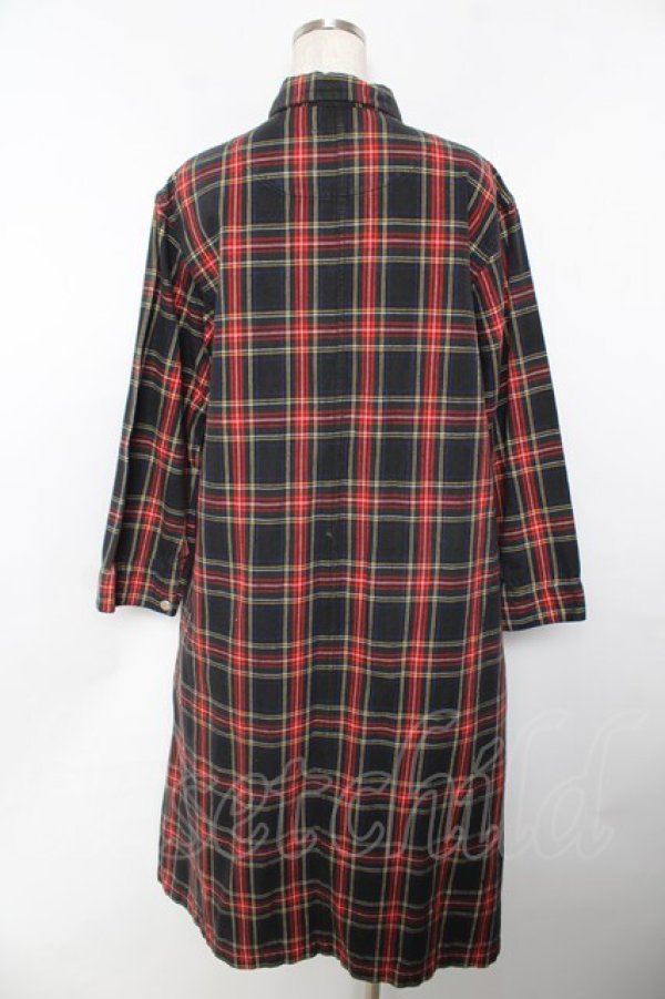 画像2: powder / タータンチェック柄ワンピース F 黒 Y-25-11-30-170-LO-OP-SZ-ZY (2)