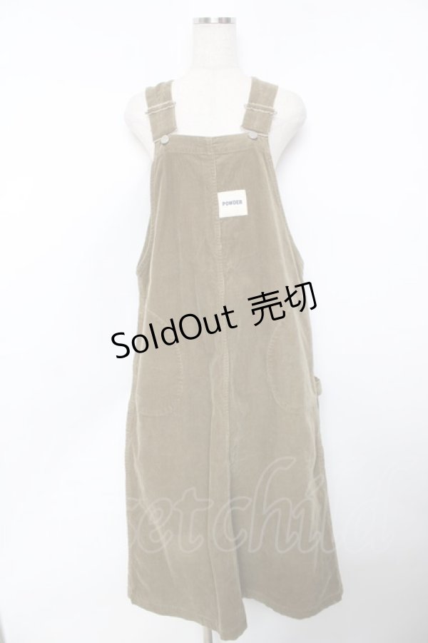 画像1: powder / コーデュロイサロペット F カーキ Y-25-11-30-173-LO-OP-SZ-ZY (1)