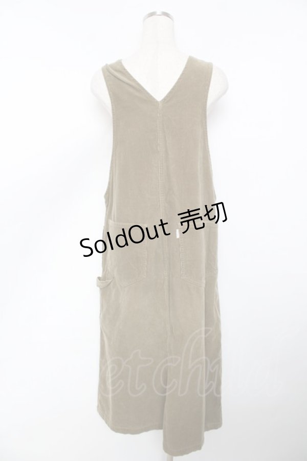 画像2: powder / コーデュロイサロペット F カーキ Y-25-11-30-173-LO-OP-SZ-ZY (2)