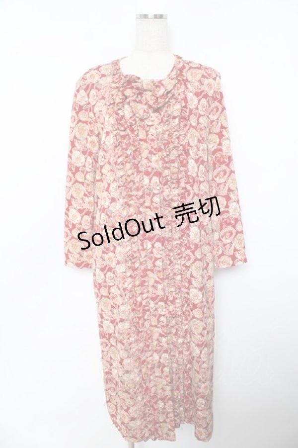 画像1: PINK HOUSE / ポピー柄ワンピース F 赤 Y-25-11-30-174-LO-OP-SZ-ZY (1)