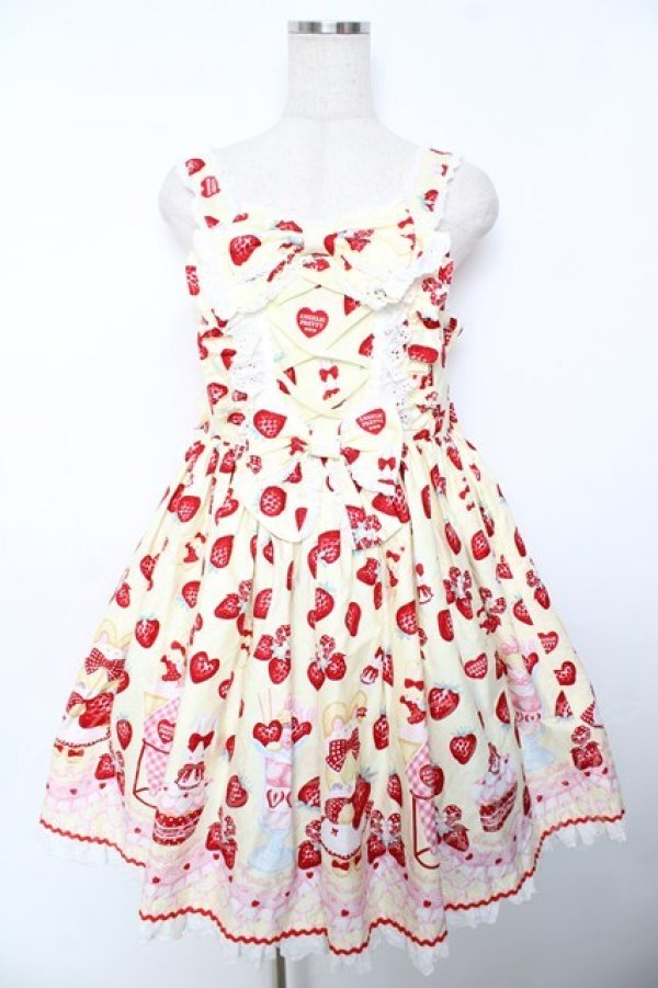 画像1: Angelic Pretty / Lyrical Bunny Parlorジャンパースカート  イエロー Y-25-11-30-176-AP-OP-SZ-ZY (1)