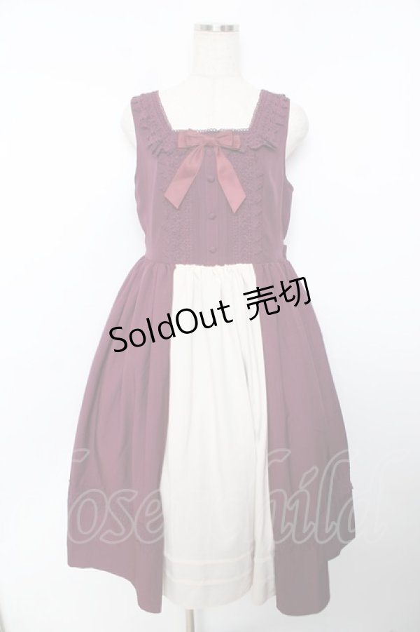 画像1: axes femme Kawaii / エレガントドールジャンスカ M ワイン Y-25-11-30-178-AX-OP-SZ-ZY (1)