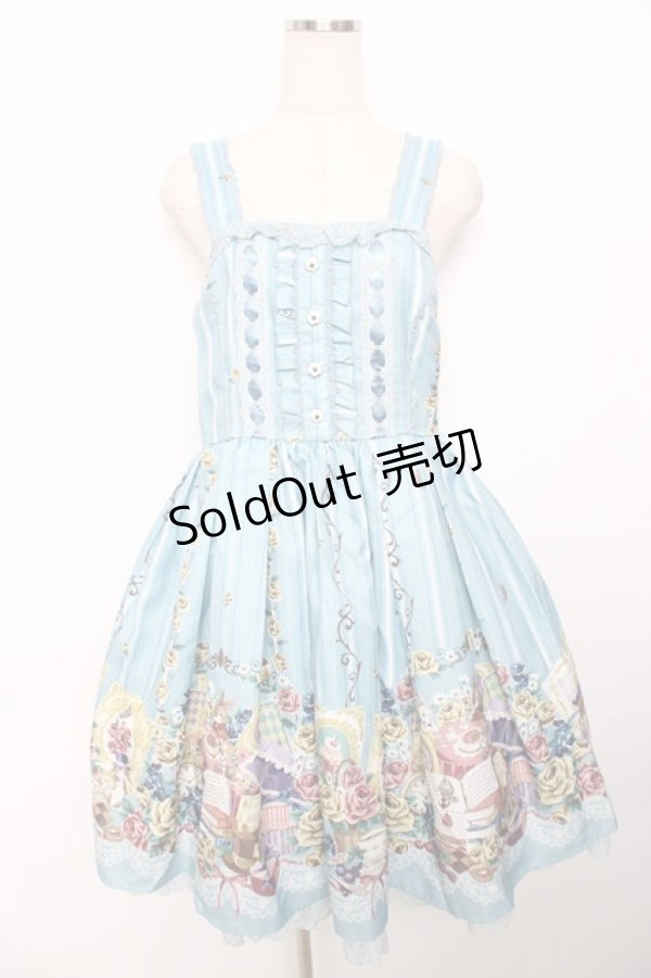 画像1: axes femme Kawaii / ティータイムバニーワンピース M サックス Y-25-11-30-180-AX-OP-SZ-ZS (1)